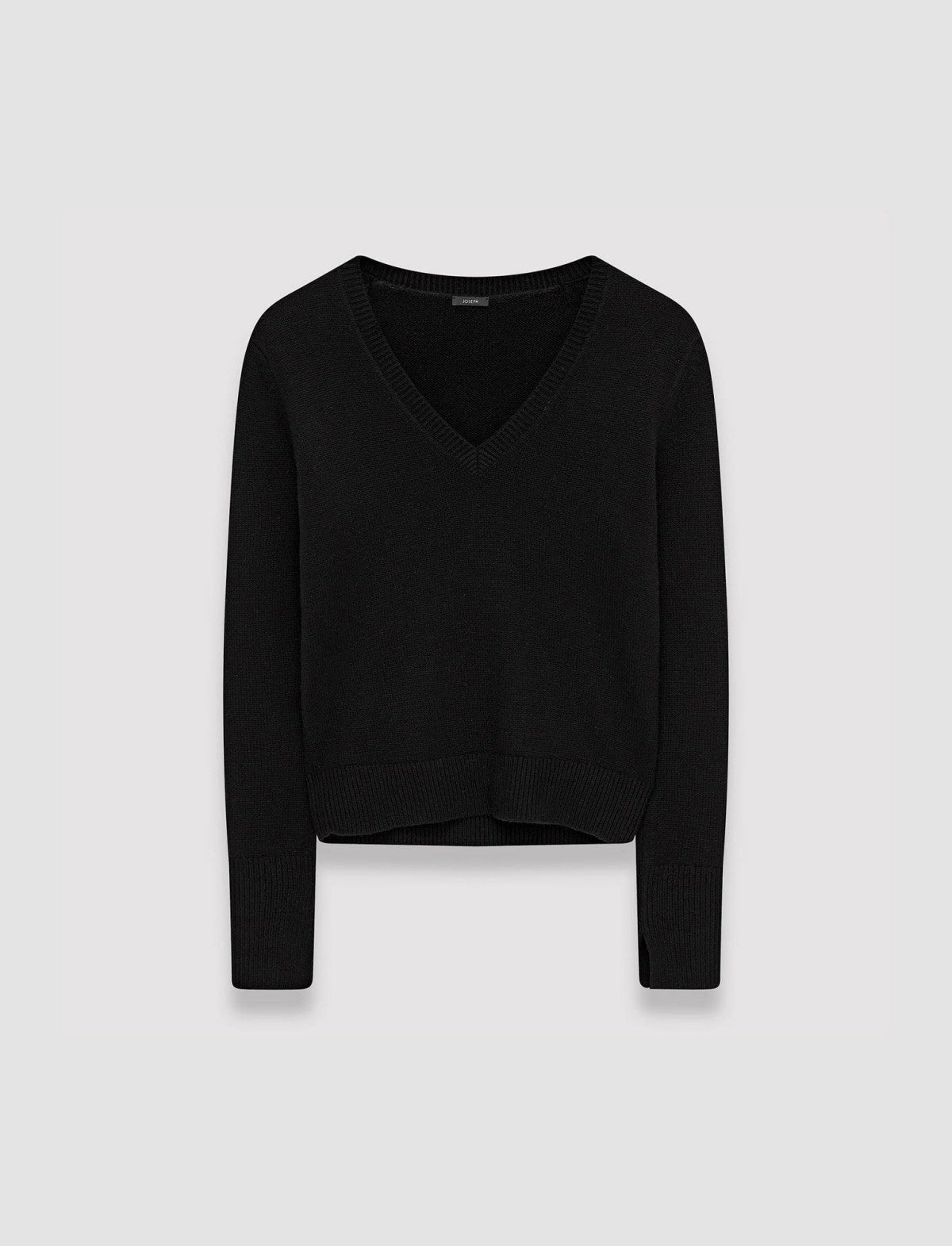JOSEPH Fashion Women Pure Cashmere V Neck Jumper Black