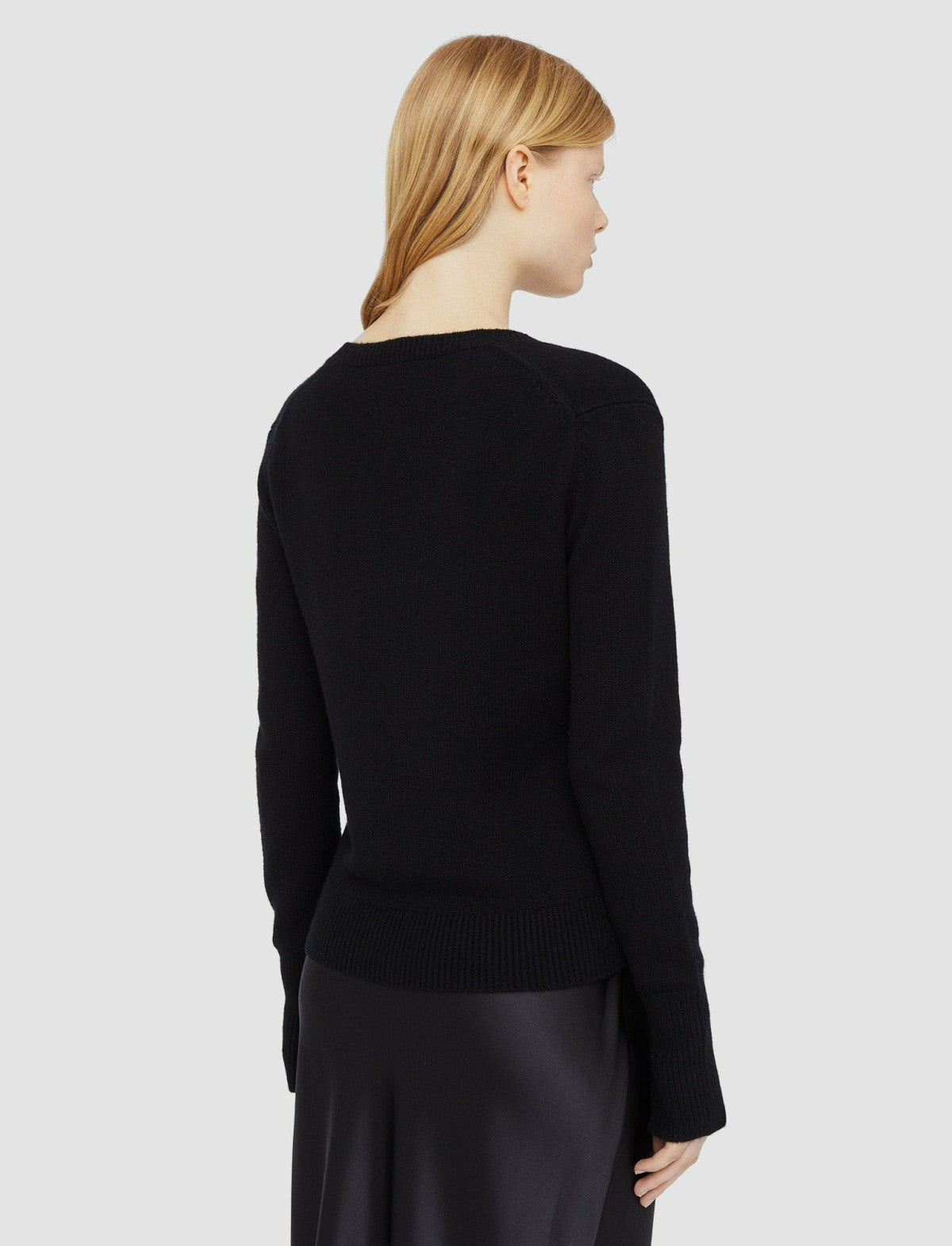 JOSEPH Fashion Women Pure Cashmere V Neck Jumper Black