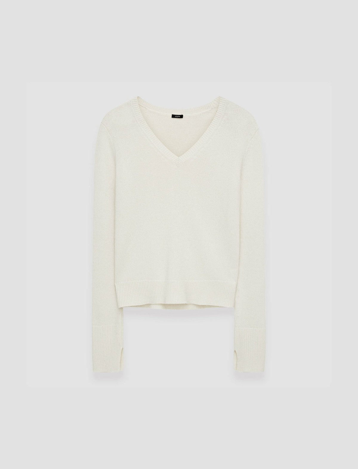 JOSEPH Fashion Women Pure Cashmere V Neck Jumper Ivory