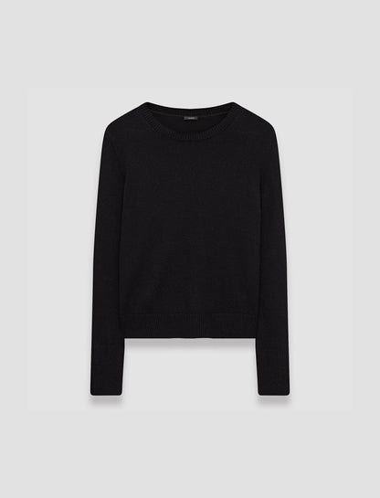 JOSEPH Fashion Women Pure Cashmere Round Neck Jumper Black