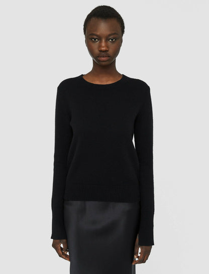 JOSEPH Fashion Women Pure Cashmere Round Neck Jumper Black