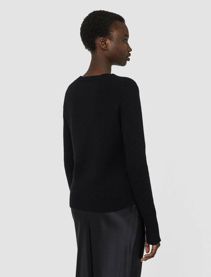 JOSEPH Fashion Women Pure Cashmere Round Neck Jumper Black