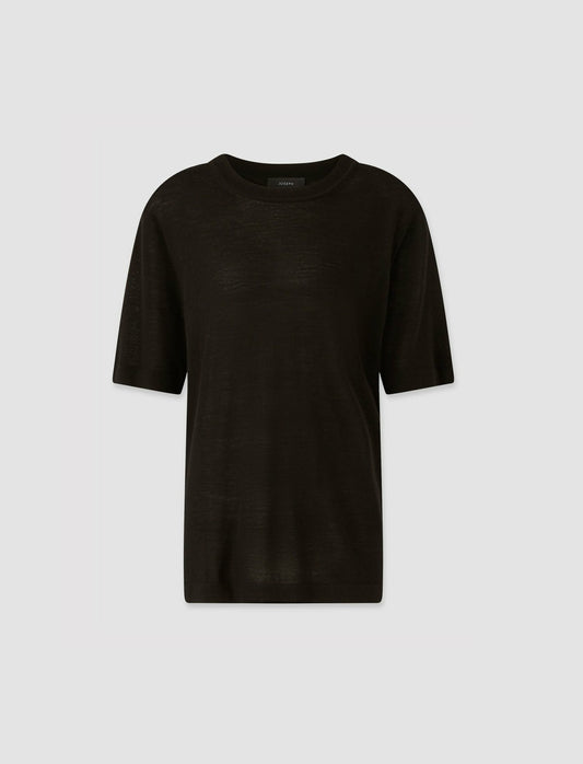 JOSEPH Fashion Women Cashair Top Black