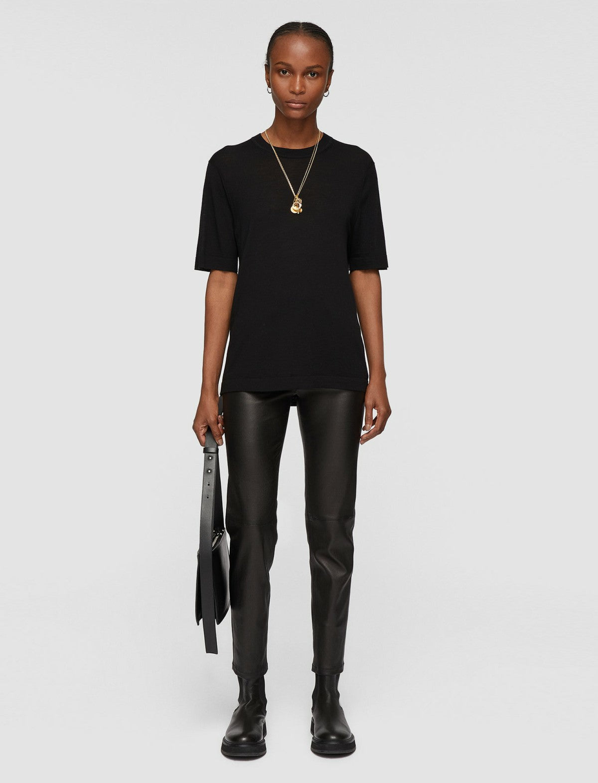 JOSEPH Fashion Women Cashair Top Black