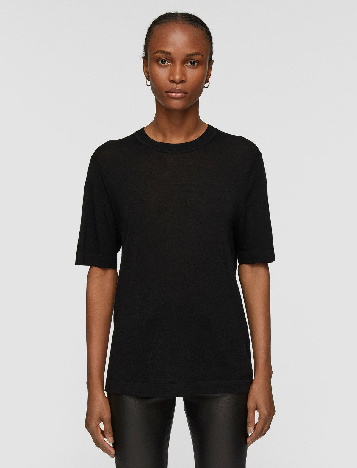 JOSEPH Fashion Women Cashair Top Black