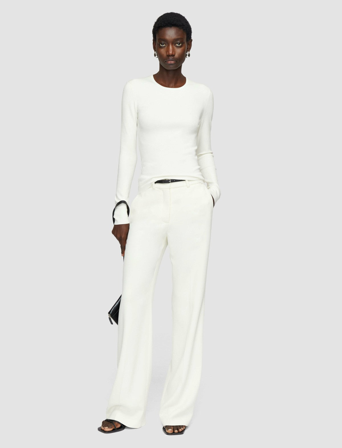 JOSEPH Fashion Women Silk Stretch Top Ivory