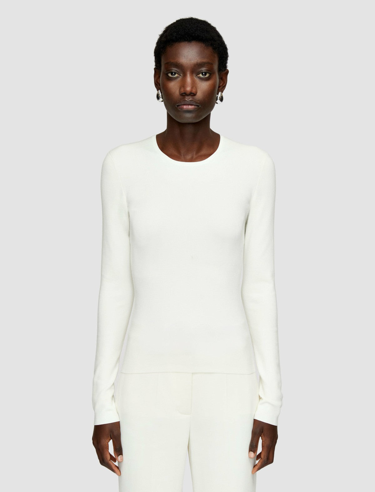 JOSEPH Fashion Women Silk Stretch Top Ivory