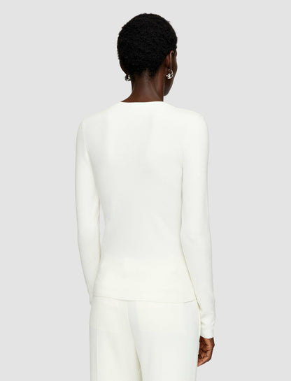 JOSEPH Fashion Women Silk Stretch Top Ivory
