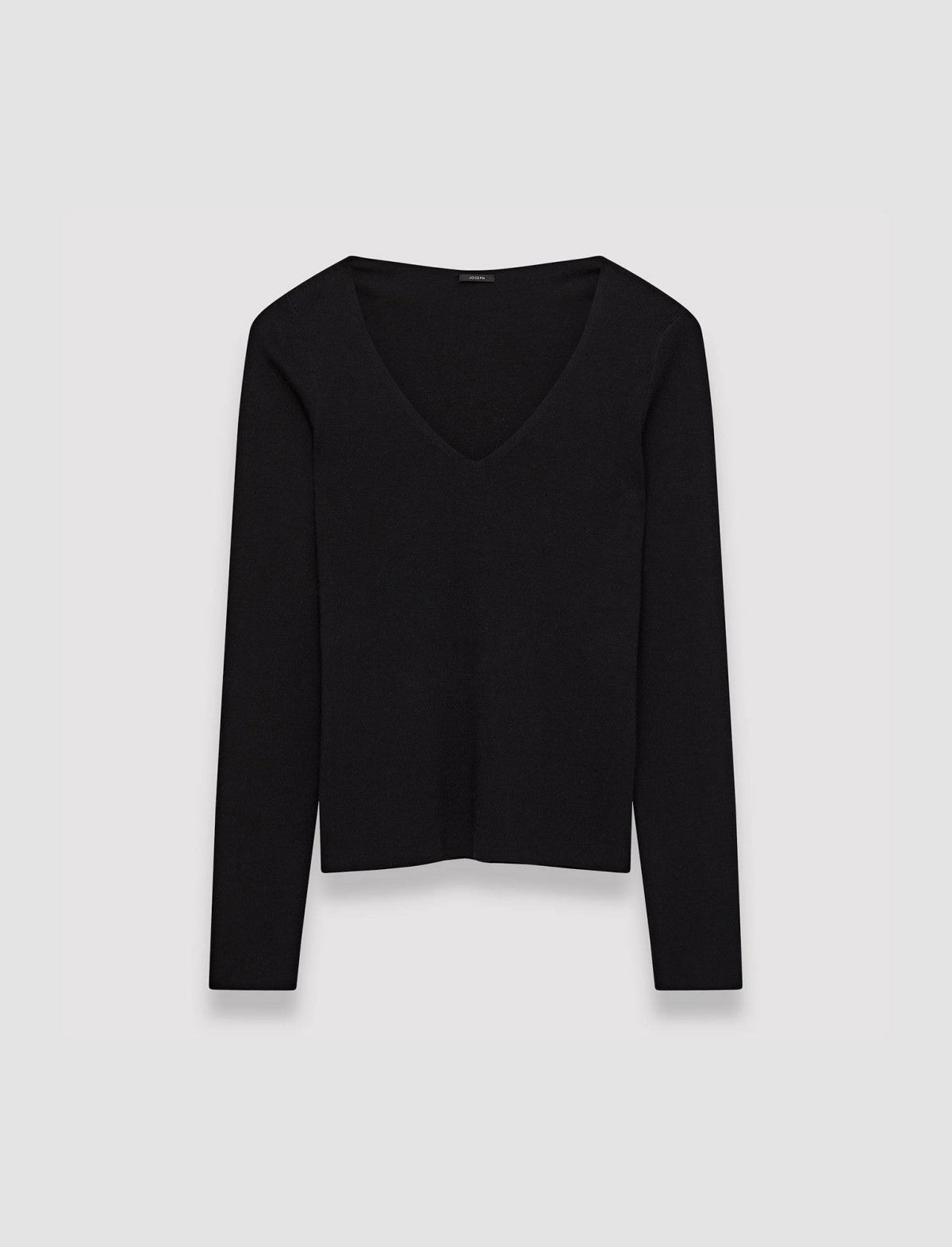 JOSEPH Fashion Women Silk Stretch V Neck Top Black