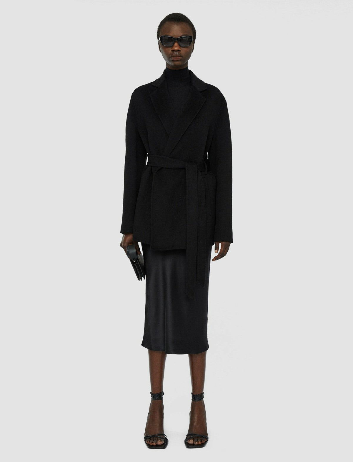 JOSEPH Fashion Women Double Face Cashmere Cenda Coat Black