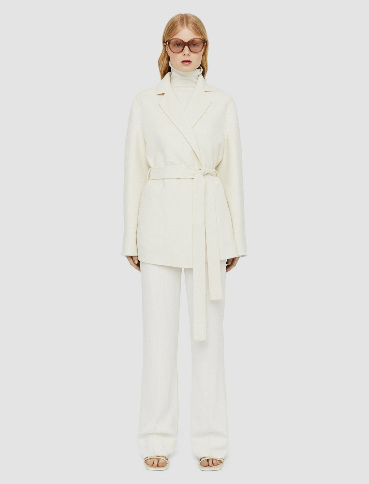 JOSEPH Fashion Women Double Face Cashmere Cenda Coat Ivory