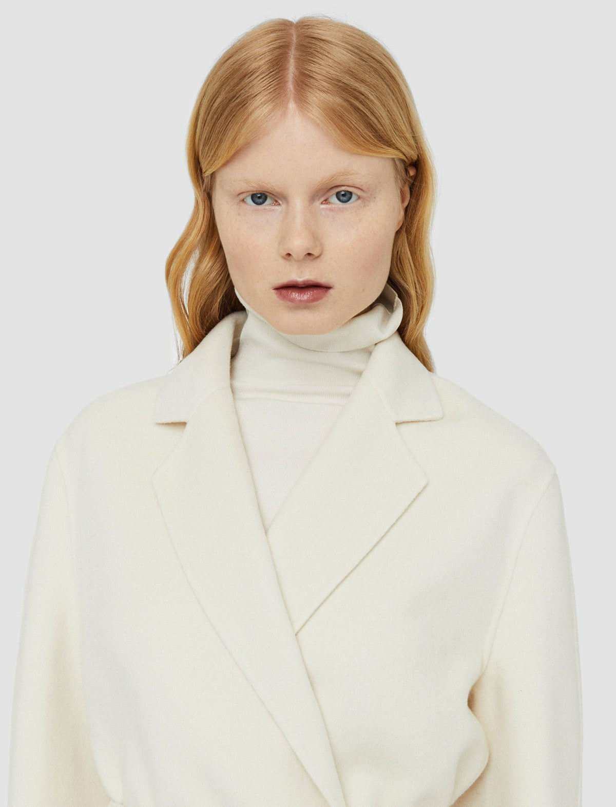 JOSEPH Fashion Women Double Face Cashmere Cenda Coat Ivory