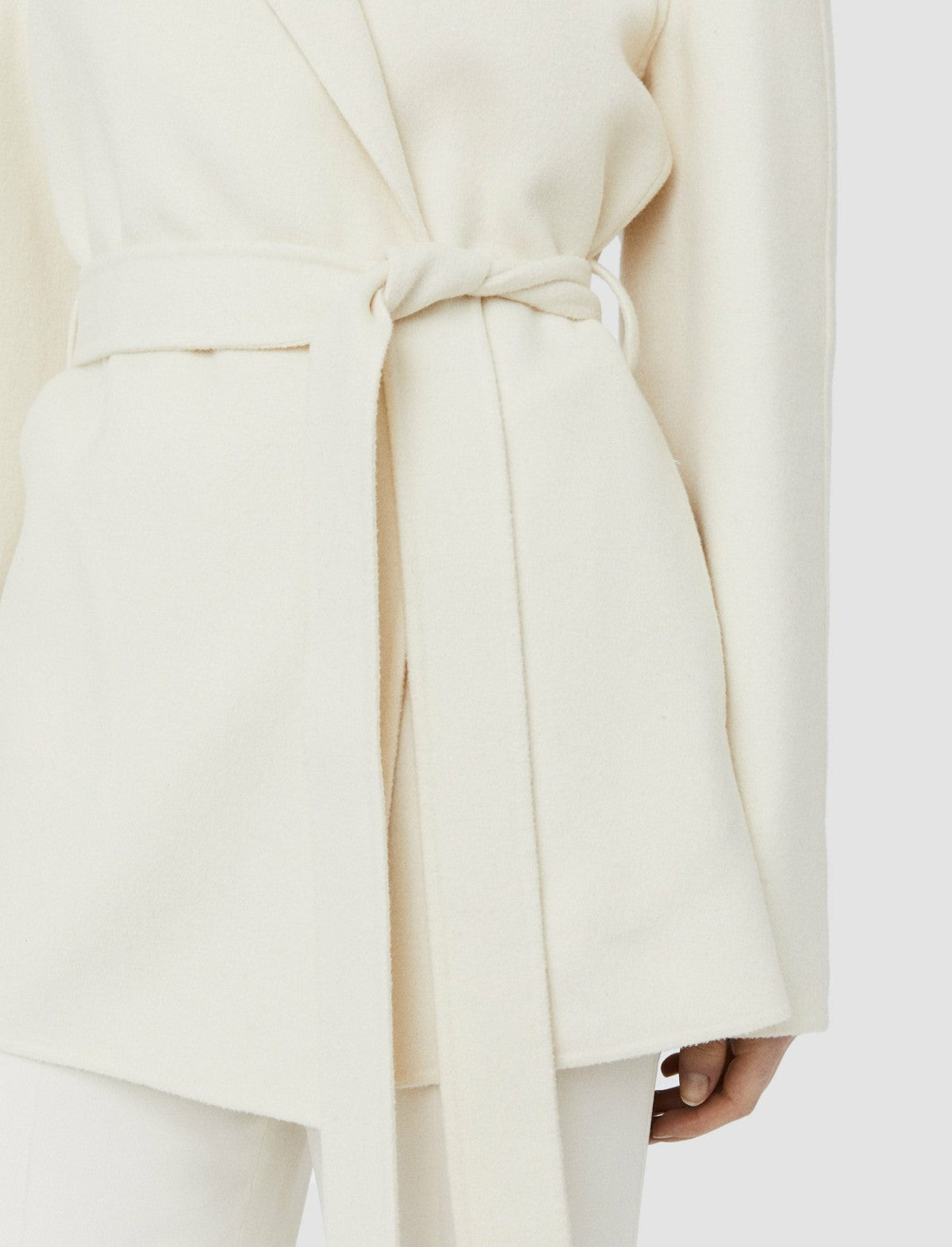 JOSEPH Fashion Women Double Face Cashmere Cenda Coat Ivory