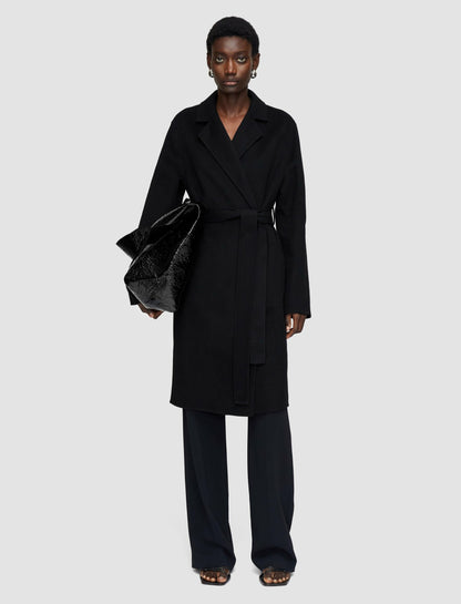 JOSEPH Fashion Women Double Face Cashmere Cenda Long Coat Black