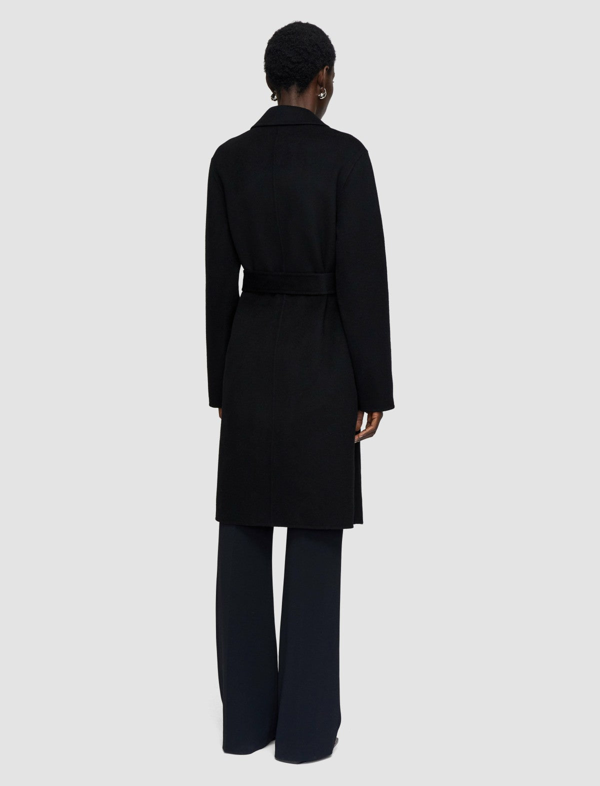 JOSEPH Fashion Women Double Face Cashmere Cenda Long Coat Black