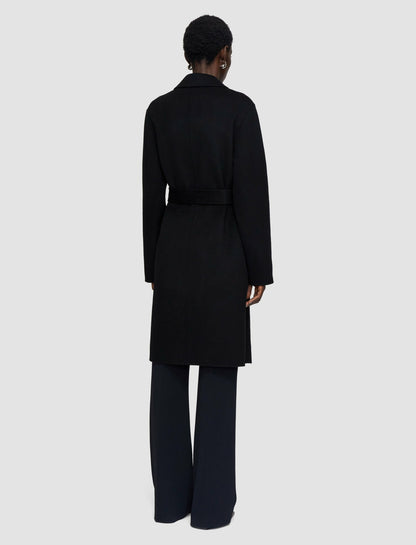 JOSEPH Fashion Women Double Face Cashmere Cenda Long Coat Black