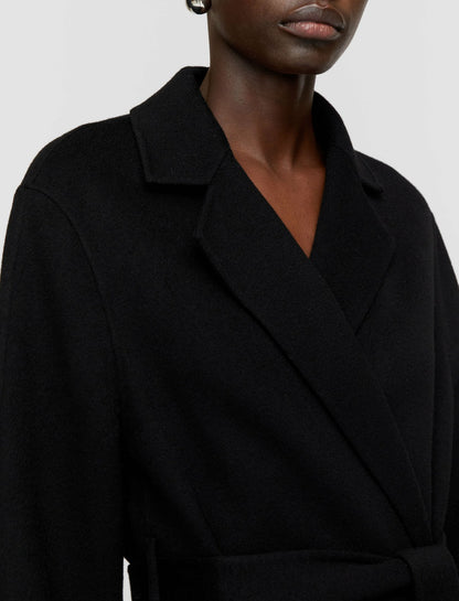 JOSEPH Fashion Women Double Face Cashmere Cenda Long Coat Black