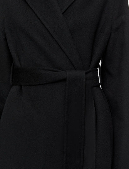 JOSEPH Fashion Women Double Face Cashmere Cenda Long Coat Black