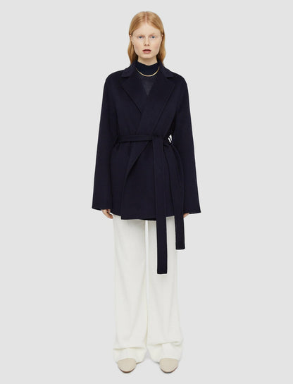 JOSEPH Fashion Women Double Face Cashmere Cenda Coat Navy
