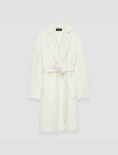 JOSEPH Fashion Women Double Face Cashmere Cenda Long Coat Ivory