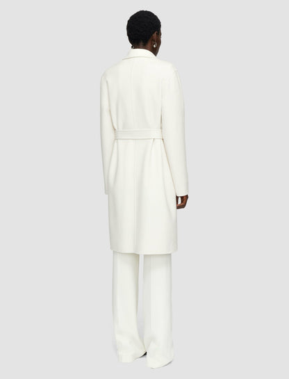 JOSEPH Fashion Women Double Face Cashmere Cenda Long Coat Ivory