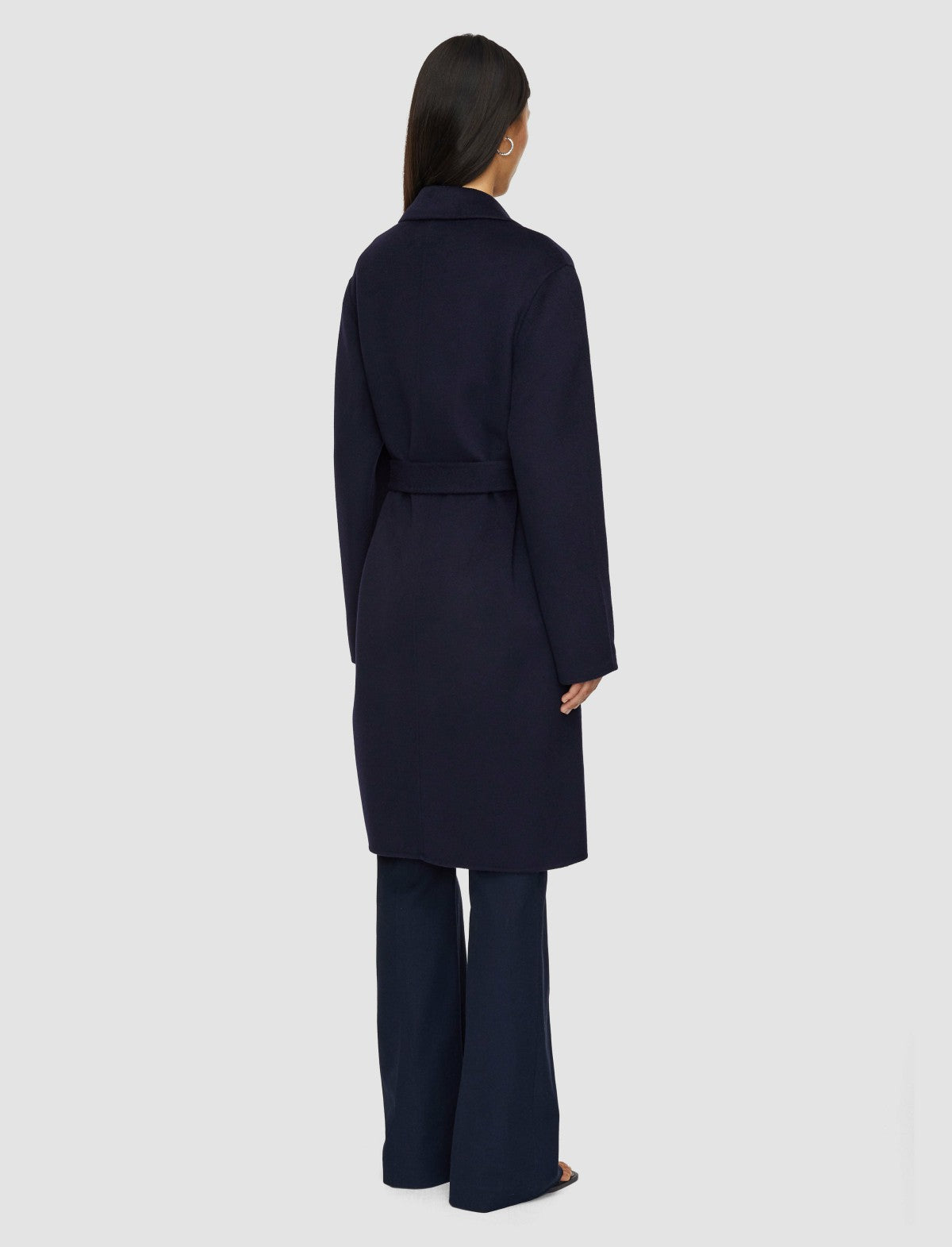JOSEPH Fashion Women Double Face Cashmere Cenda Long Coat Navy