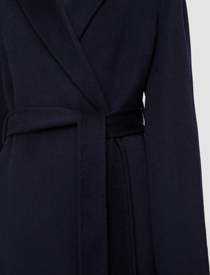 JOSEPH Fashion Women Double Face Cashmere Cenda Long Coat Navy