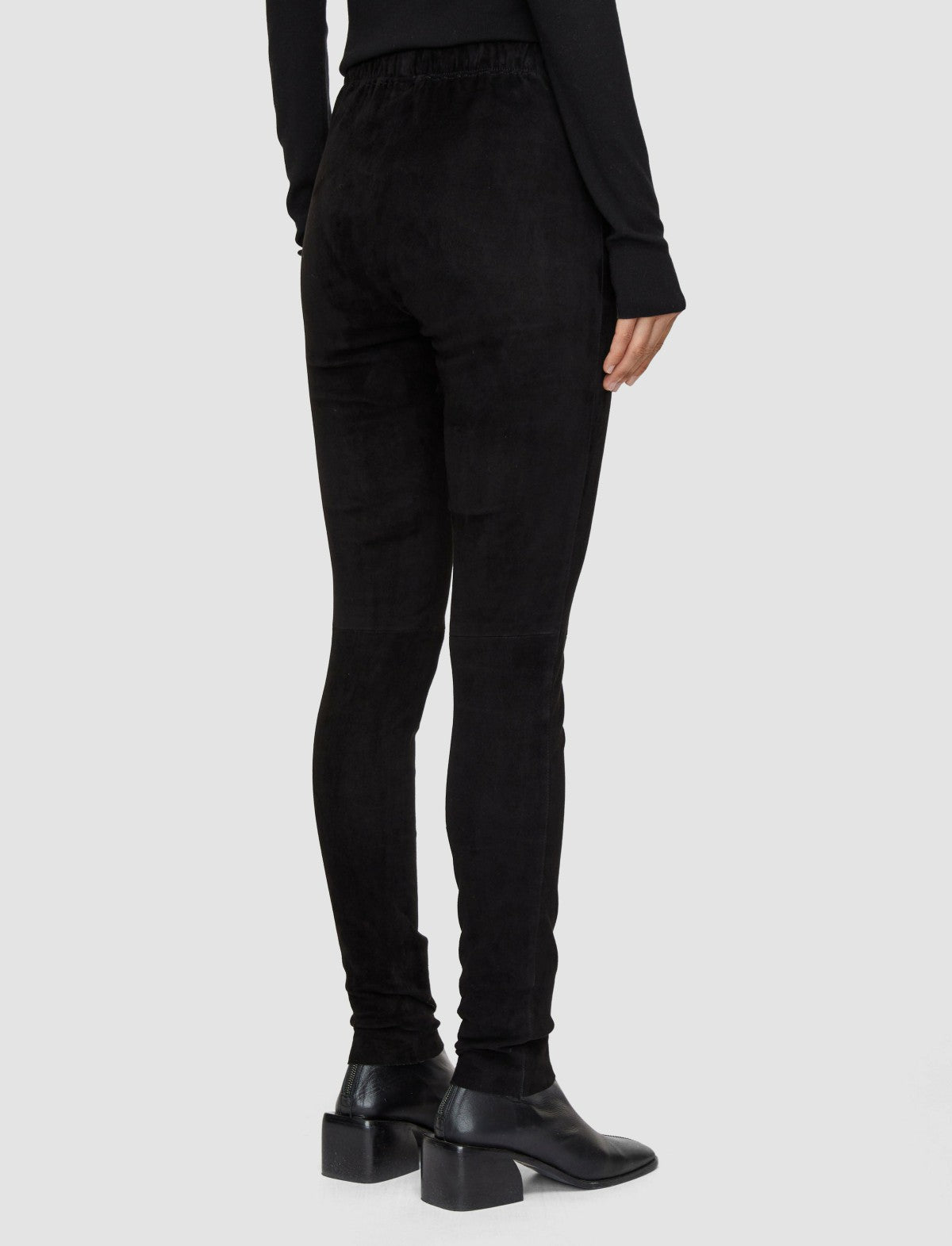 JOSEPH Fashion Women Suede Stretch Leggings Black