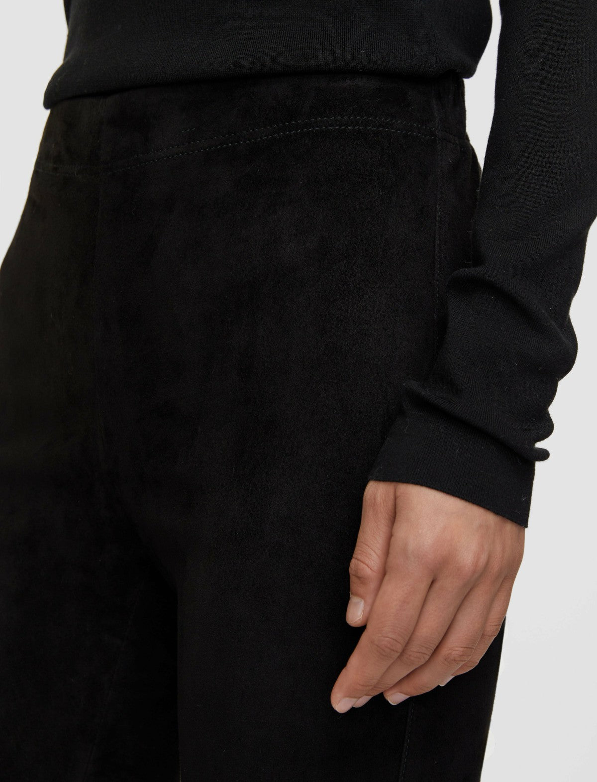 JOSEPH Fashion Women Suede Stretch Leggings Black