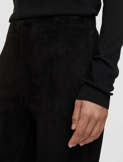 JOSEPH Fashion Women Suede Stretch Leggings Black