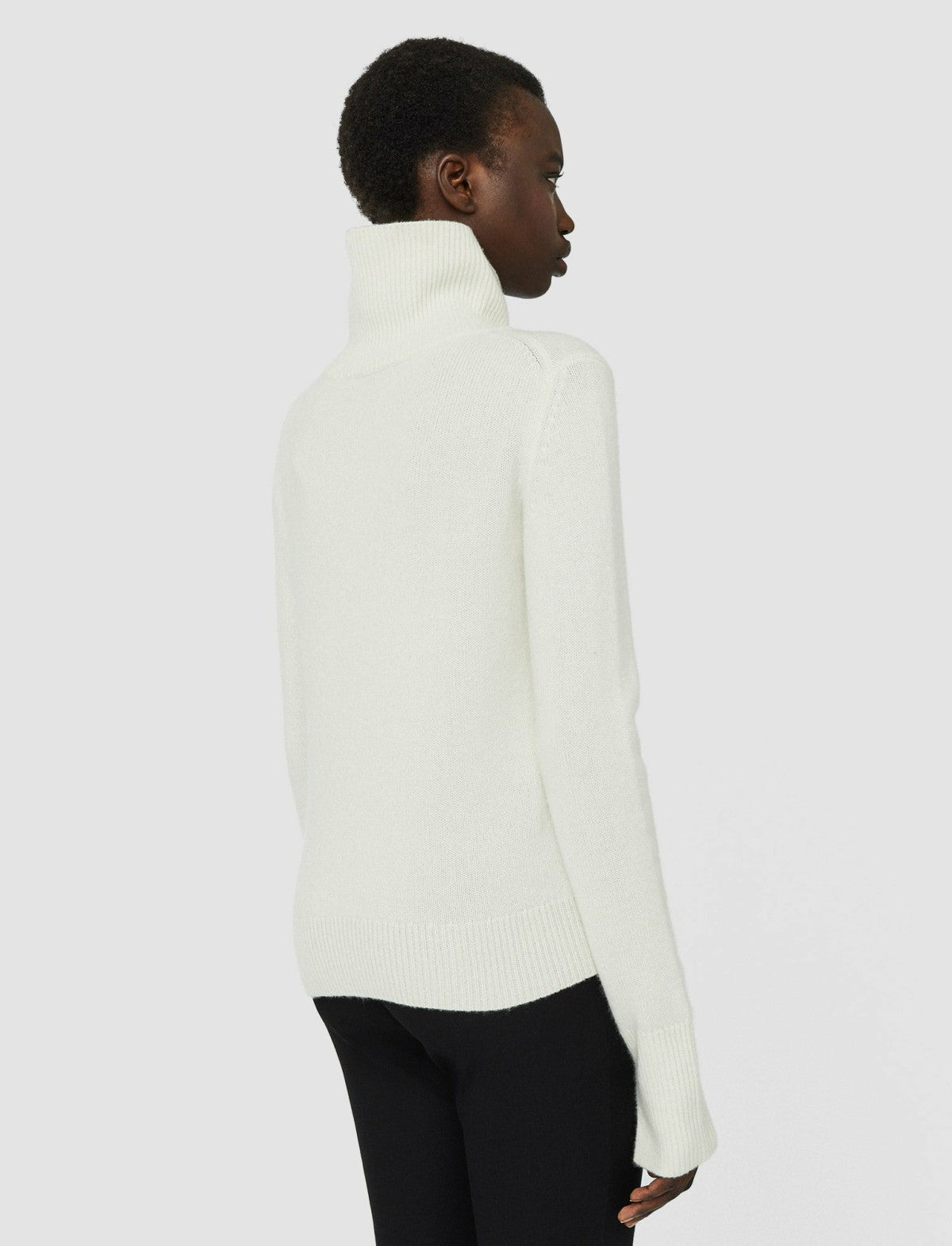 JOSEPH Fashion Women Pure Cashmere High Neck Jumper Ivory