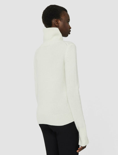 JOSEPH Fashion Women Pure Cashmere High Neck Jumper Ivory