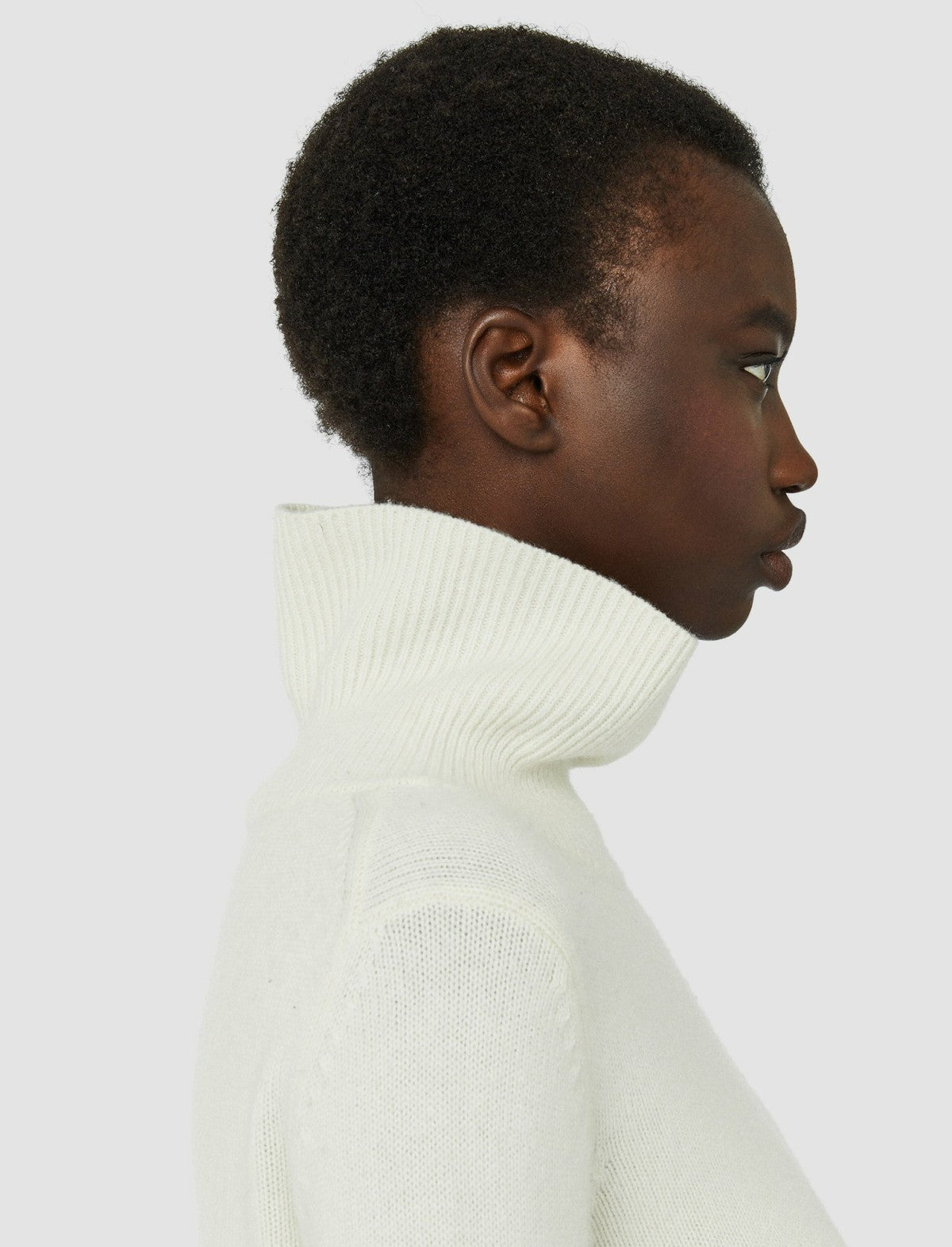 JOSEPH Fashion Women Pure Cashmere High Neck Jumper Ivory