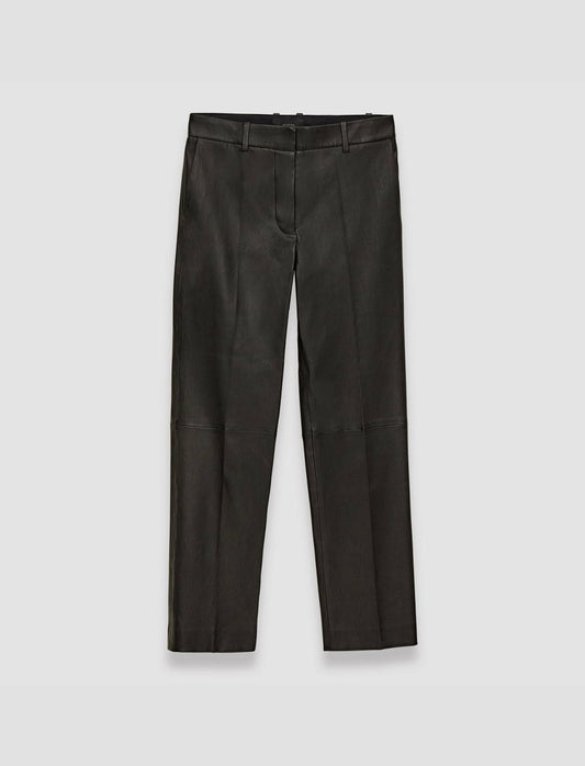 JOSEPH Fashion Women Coleman Leather Stretch Trousers Black