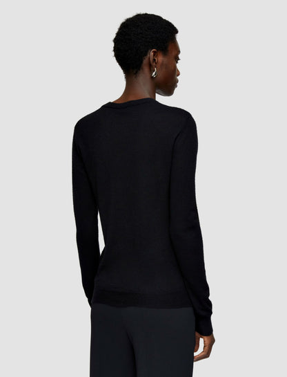 JOSEPH Fashion Women Cashair Round Neck Jumper Black