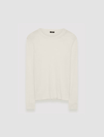 JOSEPH Fashion Women Cashair Round Neck Jumper Ivory