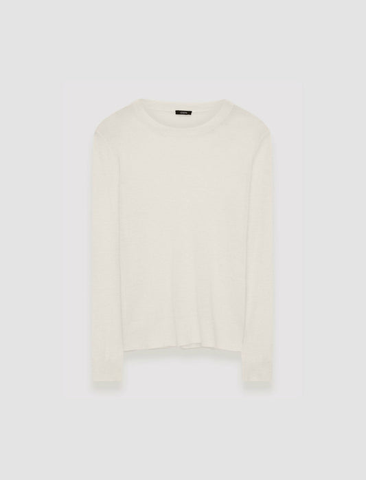 JOSEPH Fashion Women Cashair Round Neck Jumper Ivory