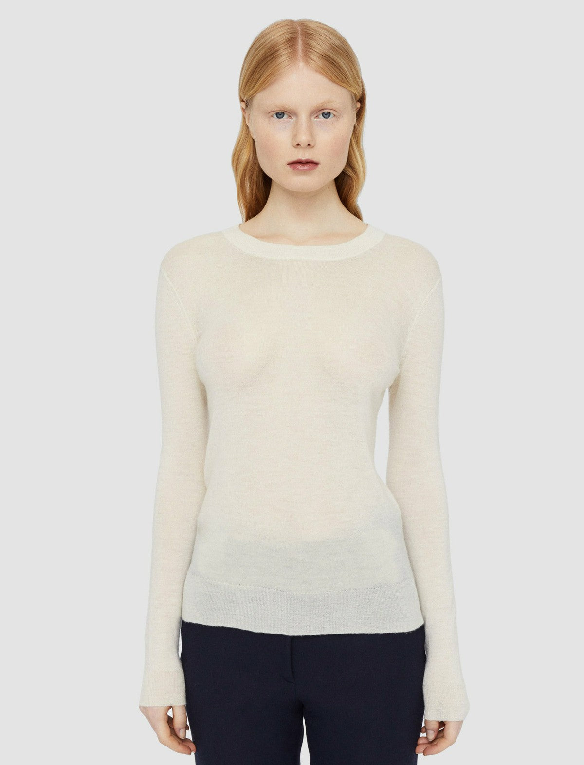 JOSEPH Fashion Women Cashair Round Neck Jumper Ivory
