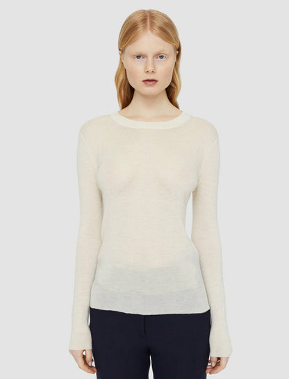 JOSEPH Fashion Women Cashair Round Neck Jumper Ivory