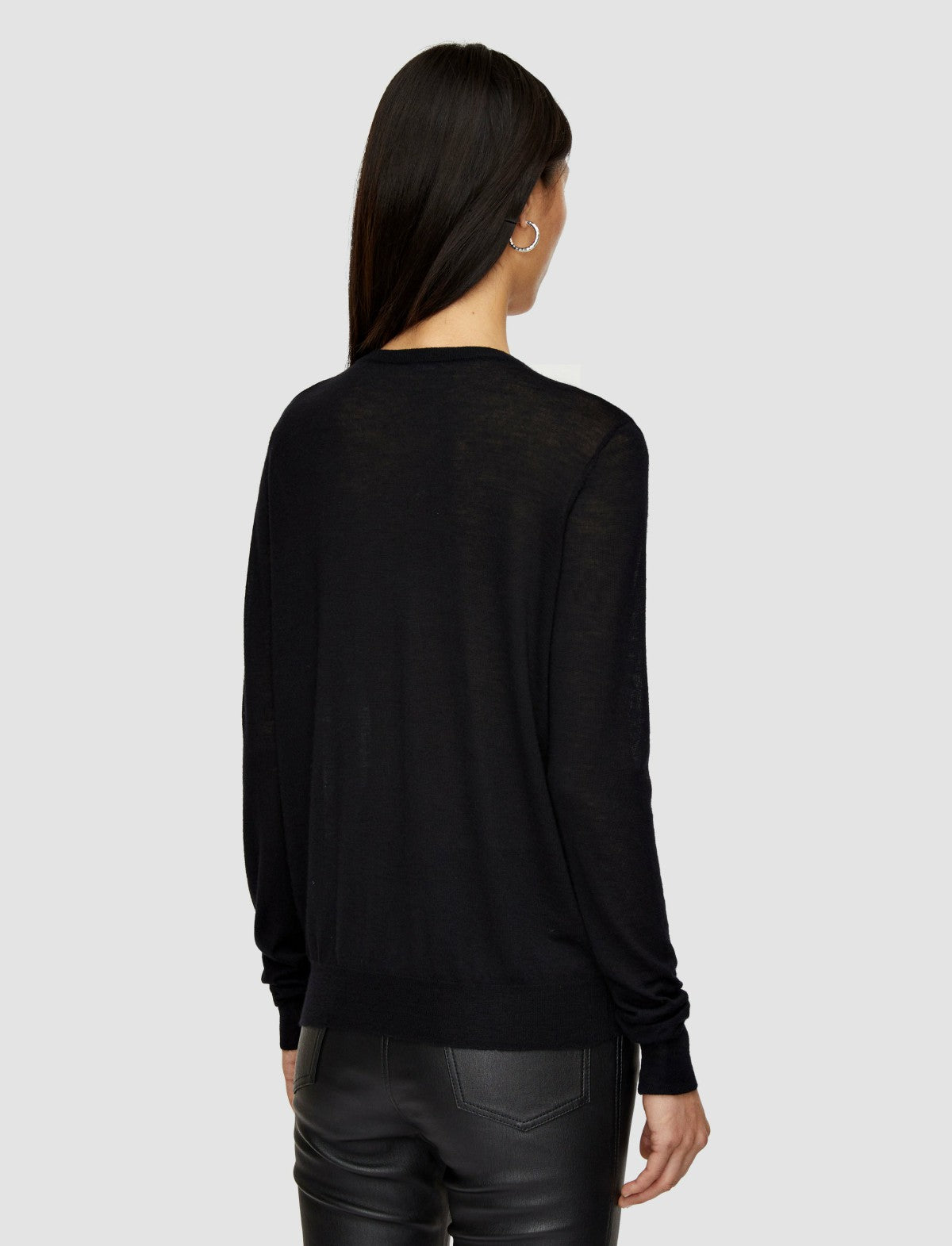 JOSEPH Fashion Women Cashair V Neck Jumper Black