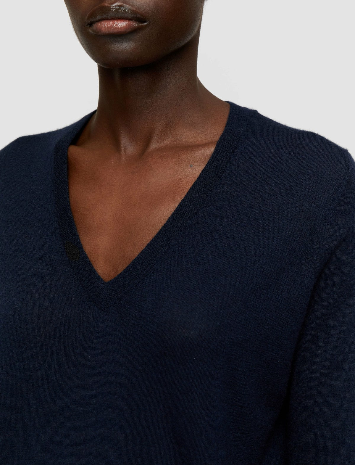JOSEPH Fashion Women Cashair V Neck Jumper Navy