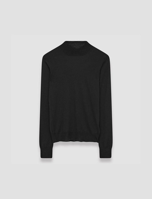 JOSEPH Fashion Women Cashair High Neck Jumper Black