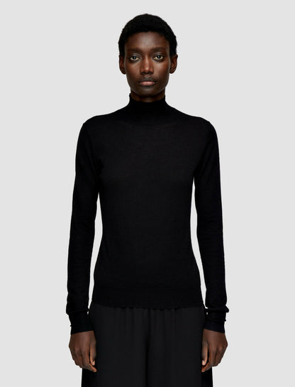 JOSEPH Fashion Women Cashair High Neck Jumper Black
