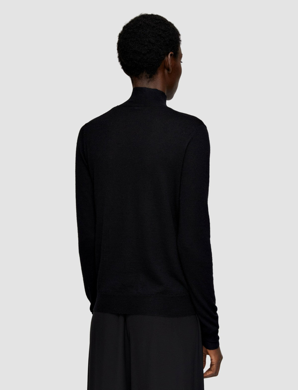 JOSEPH Fashion Women Cashair High Neck Jumper Black
