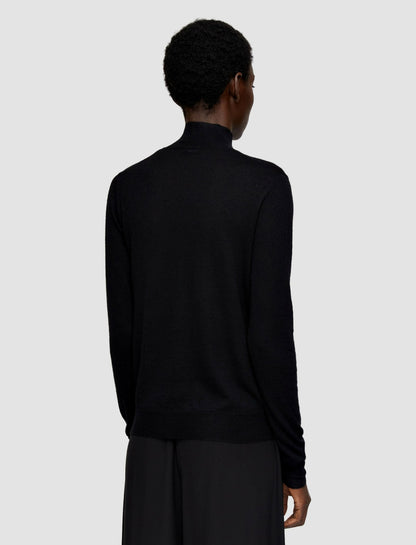JOSEPH Fashion Women Cashair High Neck Jumper Black
