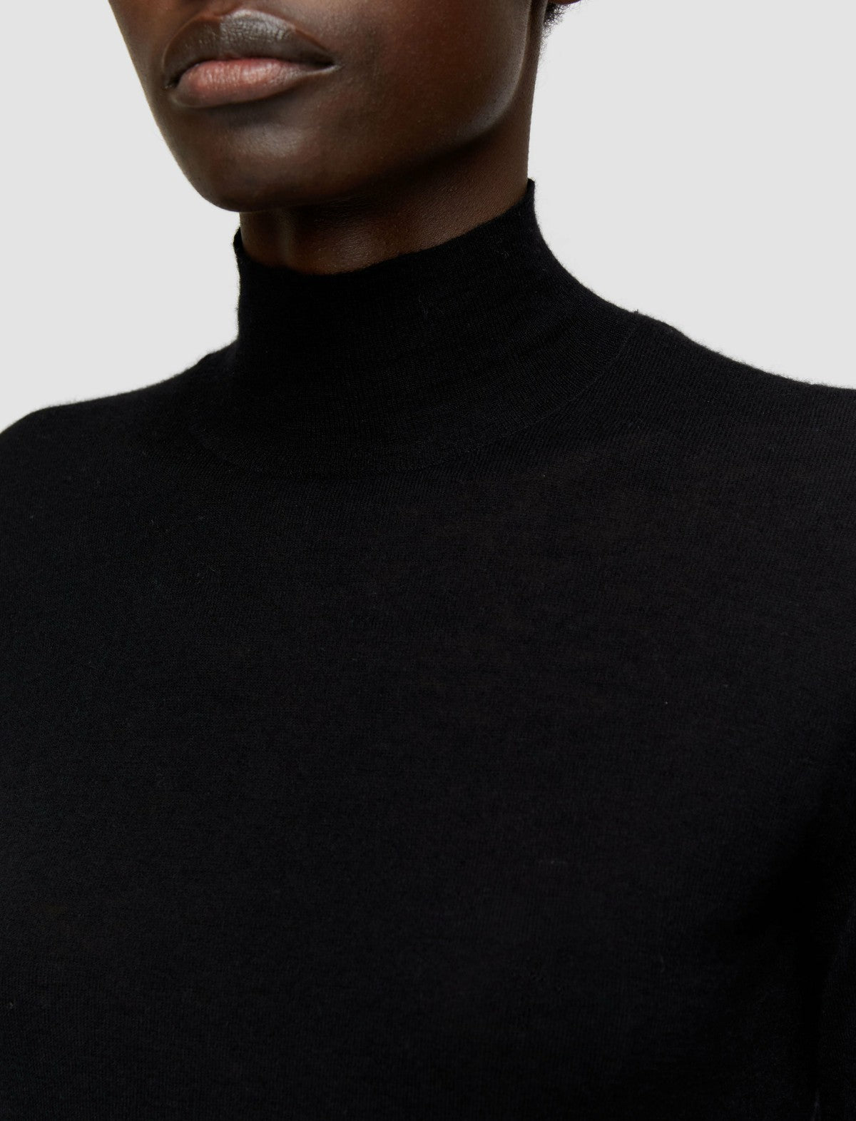 JOSEPH Fashion Women Cashair High Neck Jumper Black