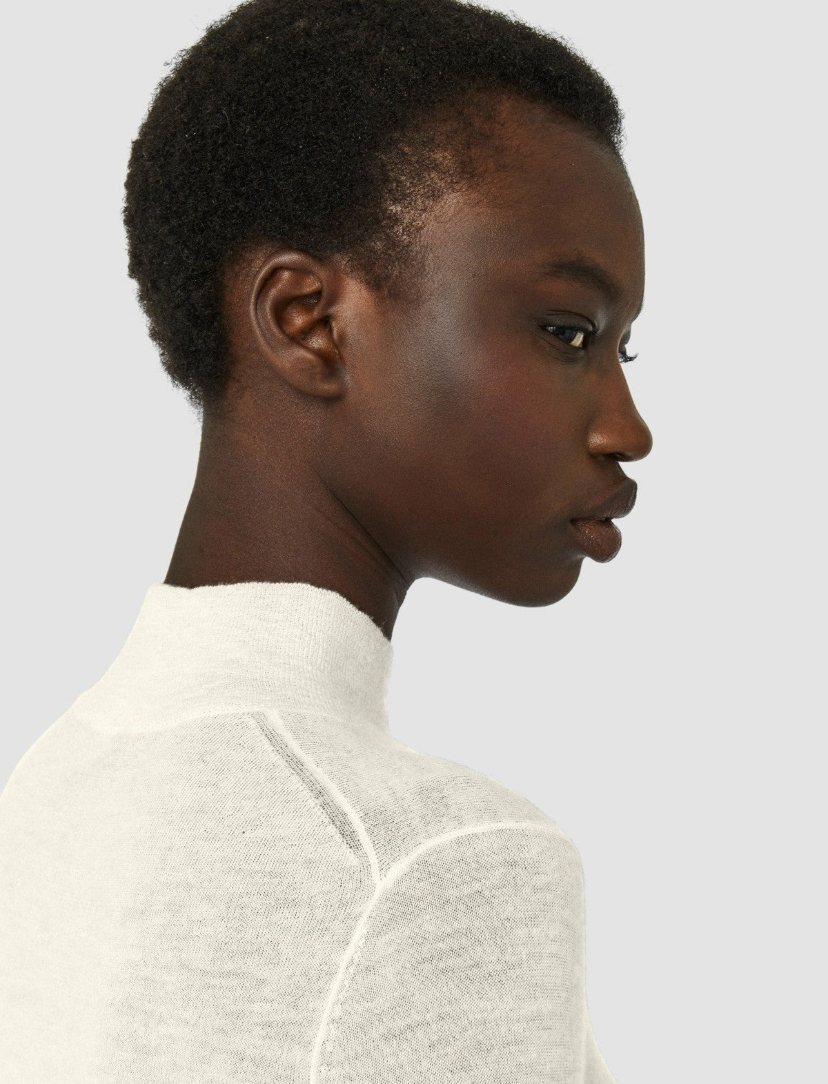 JOSEPH Fashion Women Cashair High Neck Jumper Ivory