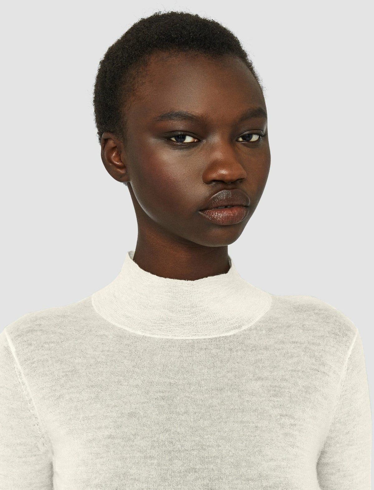 JOSEPH Fashion Women Cashair High Neck Jumper Ivory
