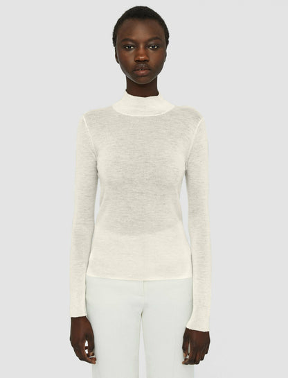 JOSEPH Fashion Women Cashair High Neck Jumper Ivory