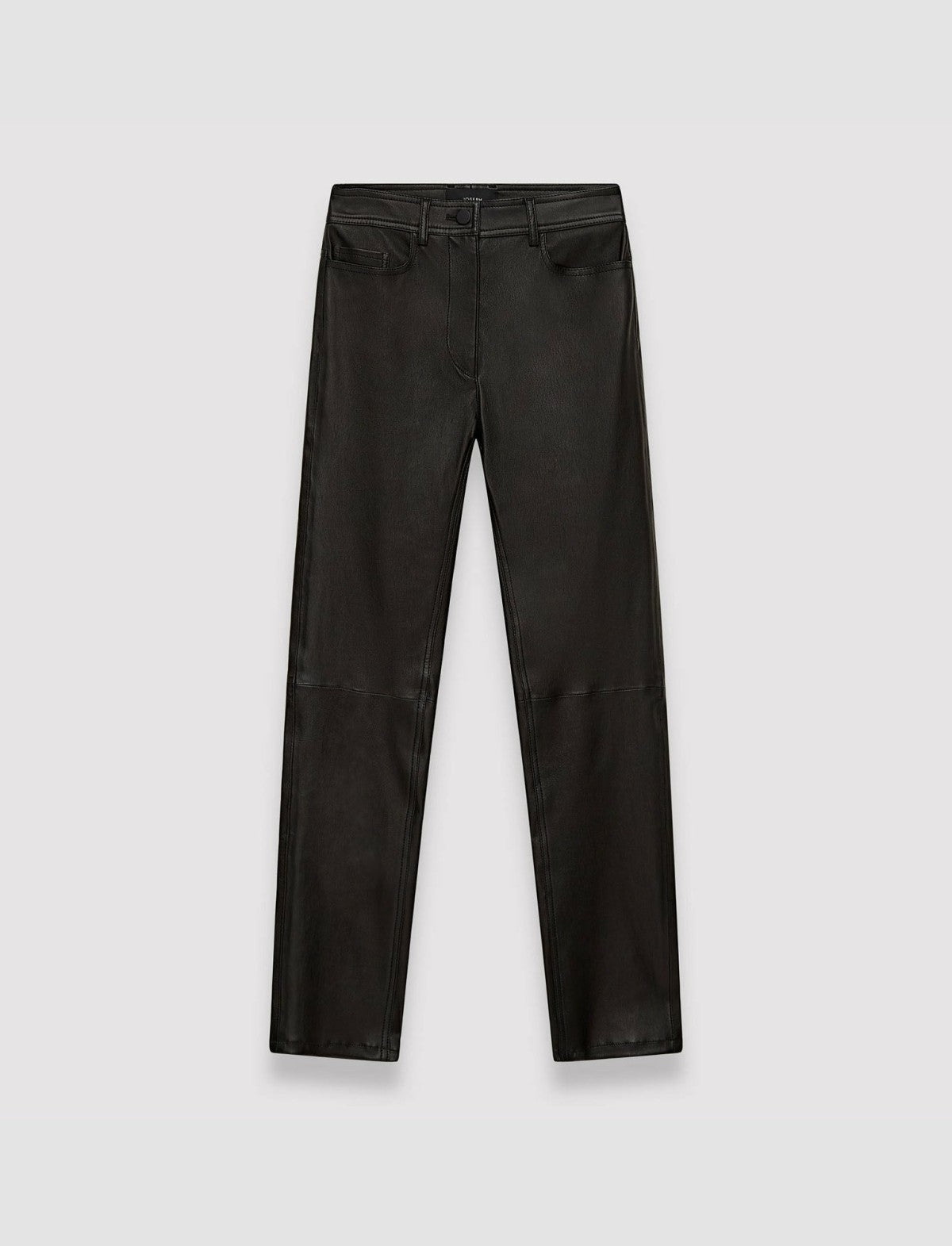 JOSEPH Fashion Women Leather Stretch Teddy Trousers Black